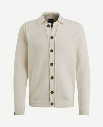Vest knoop ecru