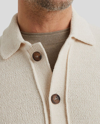 Vest knoop ecru