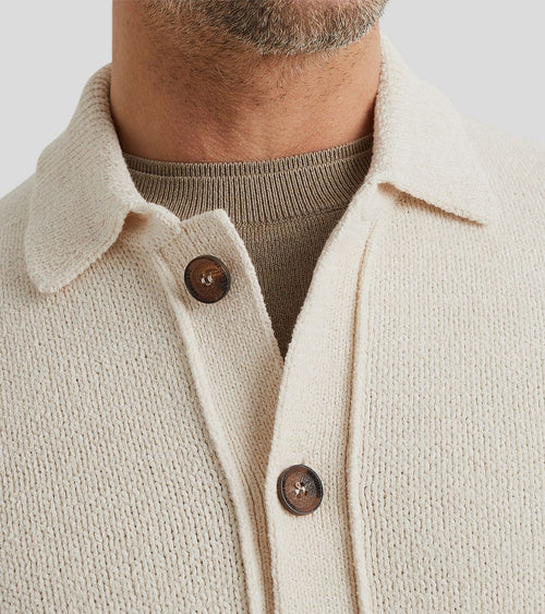 Vanguard vest knoop ecru | Regular-fit