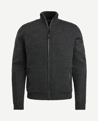 Vest wolblend antraciet