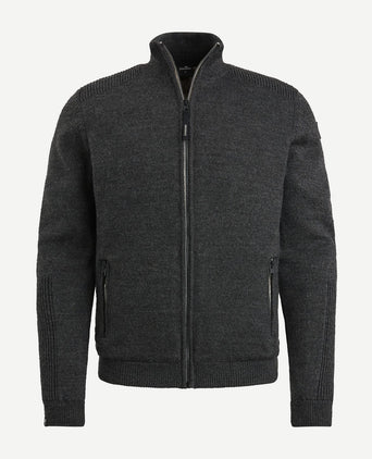 Vest wolblend antraciet