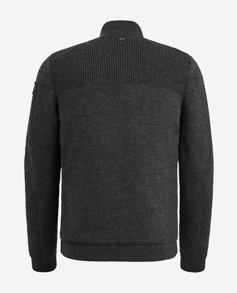 Vest wolblend antraciet