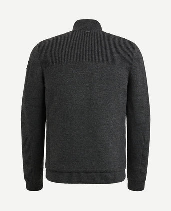 Vest wolblend antraciet