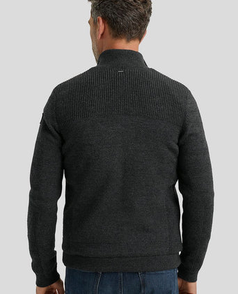 Vest wolblend antraciet
