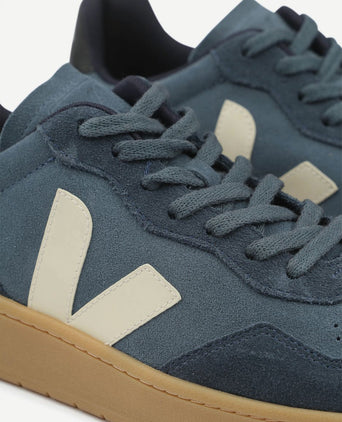 Veja sneakers v-90 suede blauw