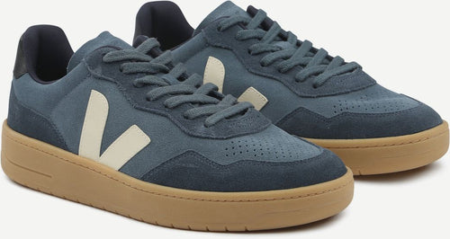 Veja sneakers v-90 suede blauw