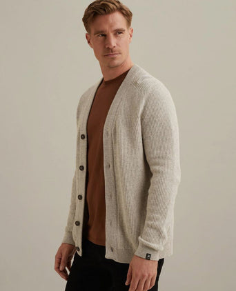 Vest wol blend beige