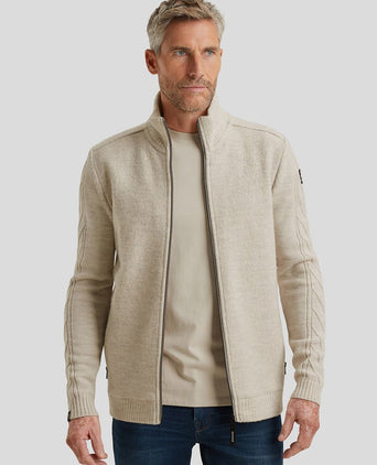 Vanguard vest boiled wool blend beige | Regular-fit