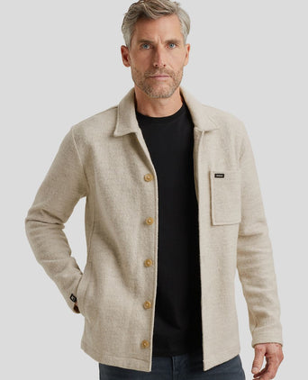 Vanguard vest boiled wool blend beige | Regular-fit