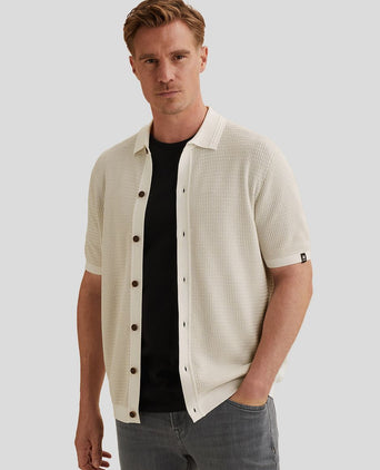 Short sleeve cardigan ecru