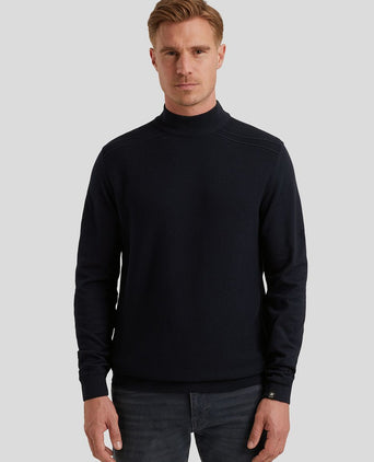 Trui knitted donkerblauw