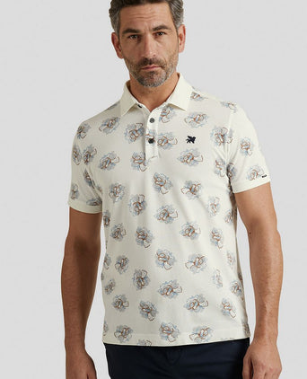 Poloshirt print ecru