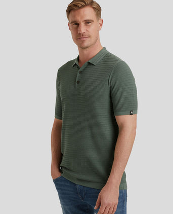 Vanguard poloshirt structuur groen | Regular-fit