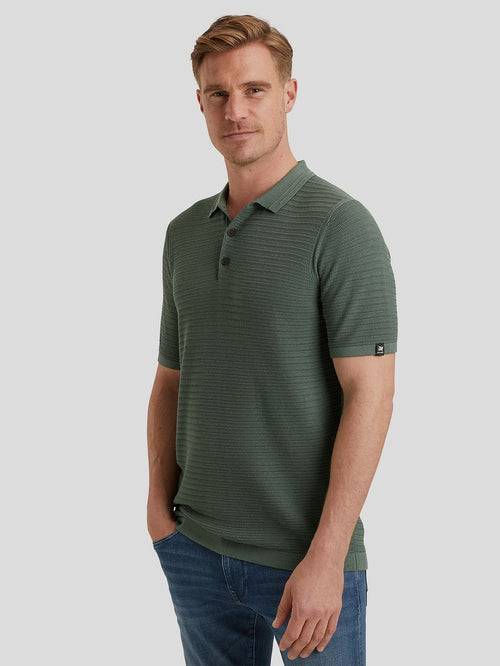 Vanguard poloshirt structuur groen | Regular-fit