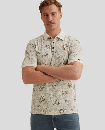 Poloshirt print ecru