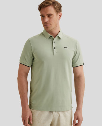Piqué poloshirt aqua gray