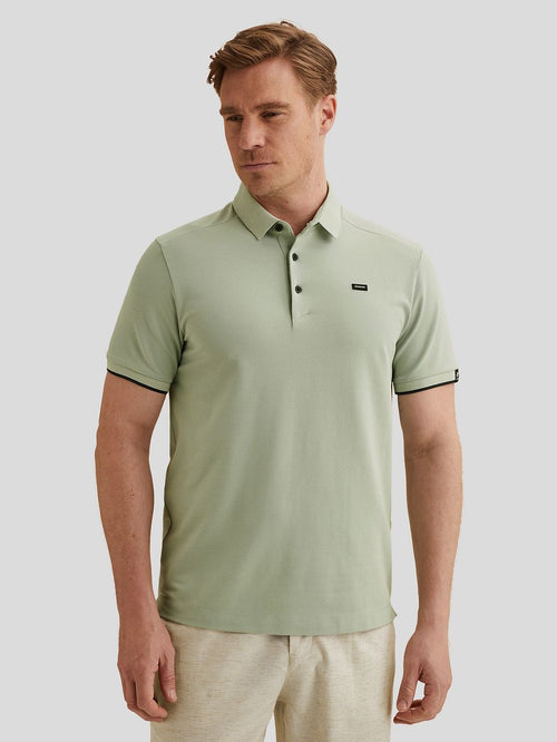 Piqué poloshirt aqua gray