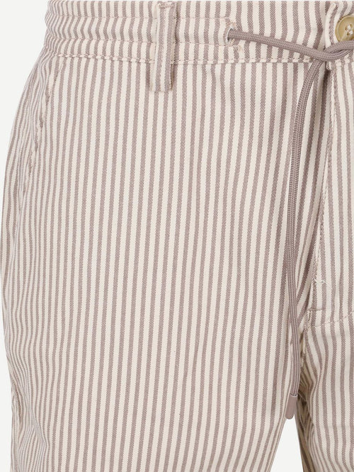 Relaxed short stripes beige