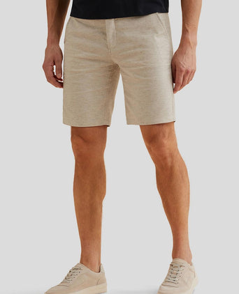 V11 short linen blend beige