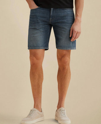 V40 rider denim short blauw
