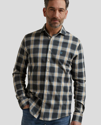 Overhemd ruit donkerblauw