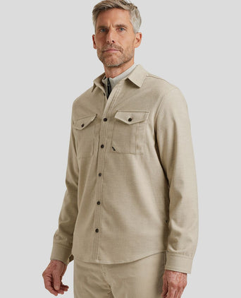 Vanguard overshirt brushed greige | Regular-fit