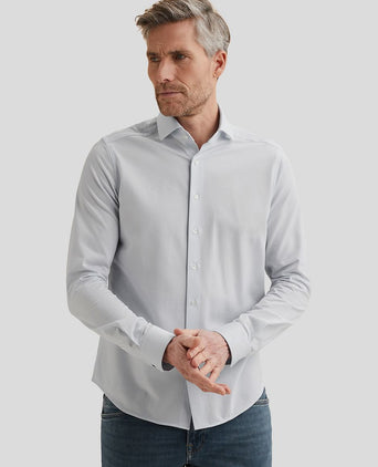 Overhemd elevated knit lichtblauw