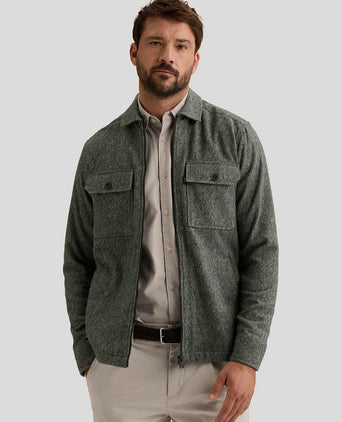 Overshirt brushed groen