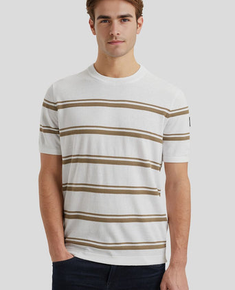 Knitted t-shirt streep
