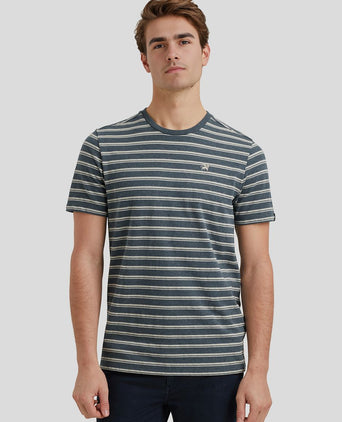 T-shirt jersey melange blauw