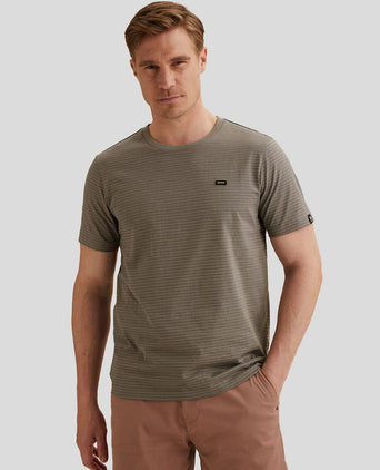 T-shirt streep taupe
