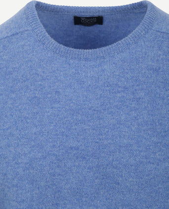 William Lockie lamswol surf blauw | Regular-fit