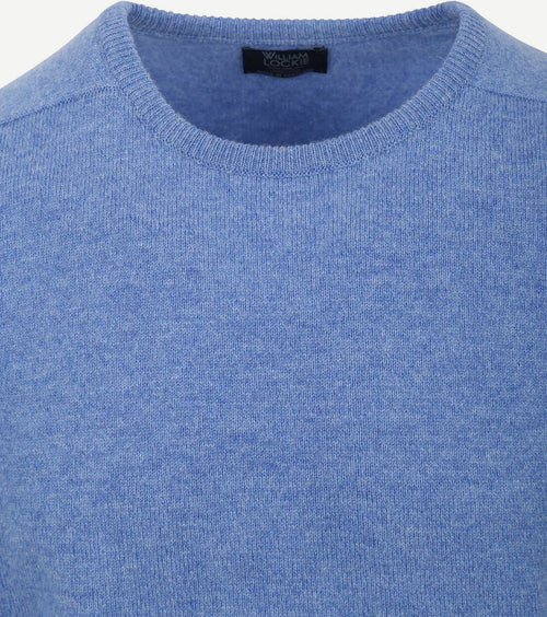 William Lockie lamswol surf blauw | Regular-fit