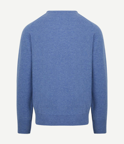 William Lockie lamswol surf blauw | Regular-fit