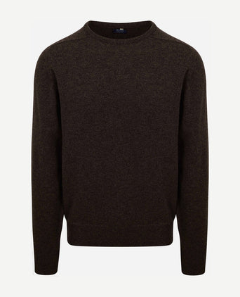 William Lockie lamswol cocoa bruin | Regular-fit