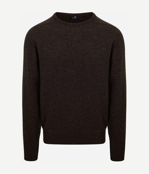 William Lockie lamswol cocoa bruin | Regular-fit