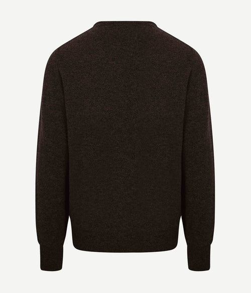 William Lockie lamswol cocoa bruin | Regular-fit