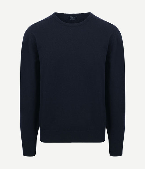 William Lockie lamswol donkerblauw | Regular-fit