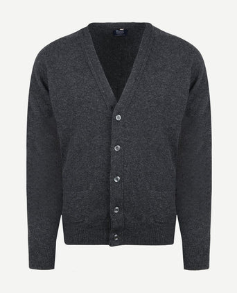 William Lockie lamswol vest antraciet | Regular-fit
