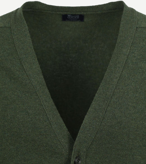 William Lockie lamswol vest donkergroen | Regular-fit