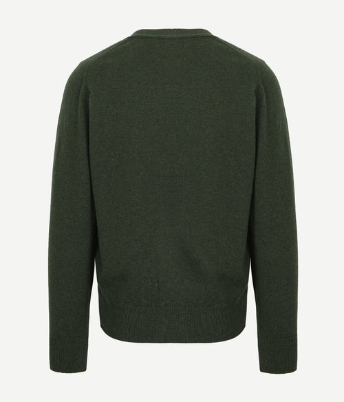 William Lockie lamswol vest donkergroen | Regular-fit