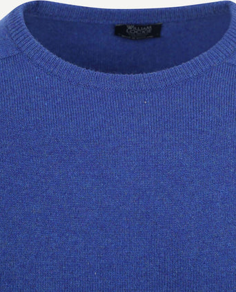 William Lockie o lamswol blauw | Regular-fit
