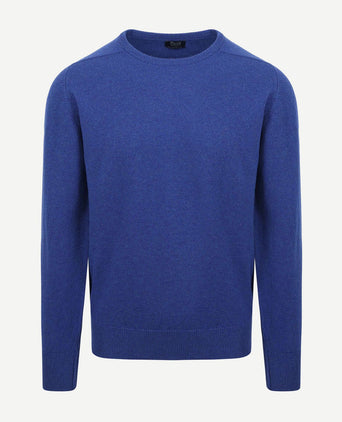 William Lockie o lamswol blauw | Regular-fit