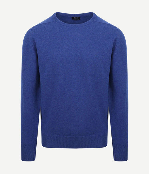 William Lockie o lamswol blauw | Regular-fit