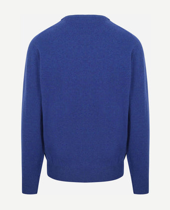 William Lockie o lamswol blauw | Regular-fit