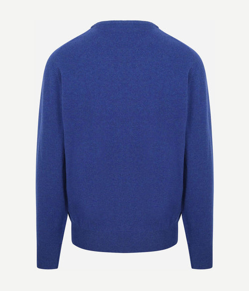 William Lockie o lamswol blauw | Regular-fit