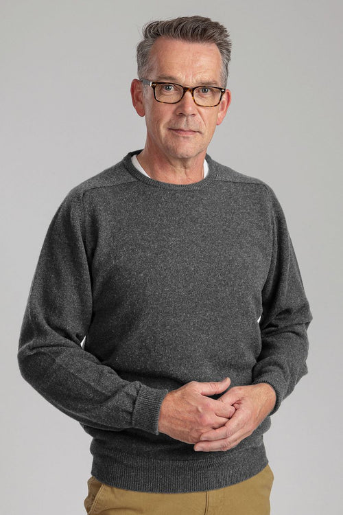 William Lockie o lamswol cliff grijs | Regular-fit