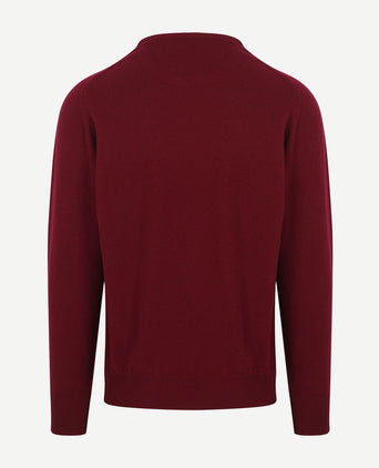 William Lockie pullover lamswol bordeaux | Regular-fit