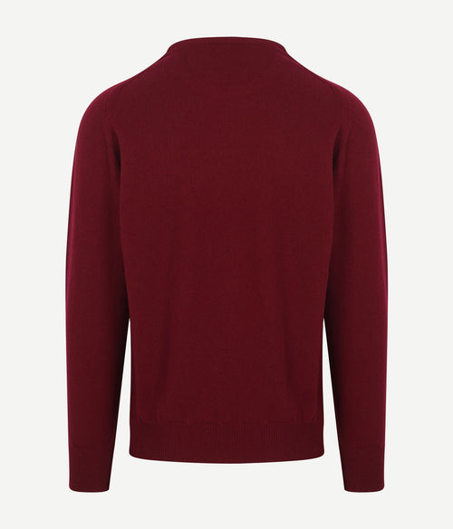 William Lockie pullover lamswol bordeaux | Regular-fit