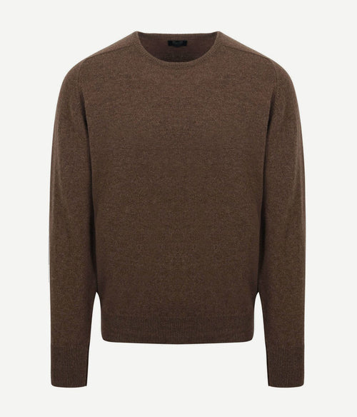 William Lockie pullover lamswol mocha | Regular-fit
